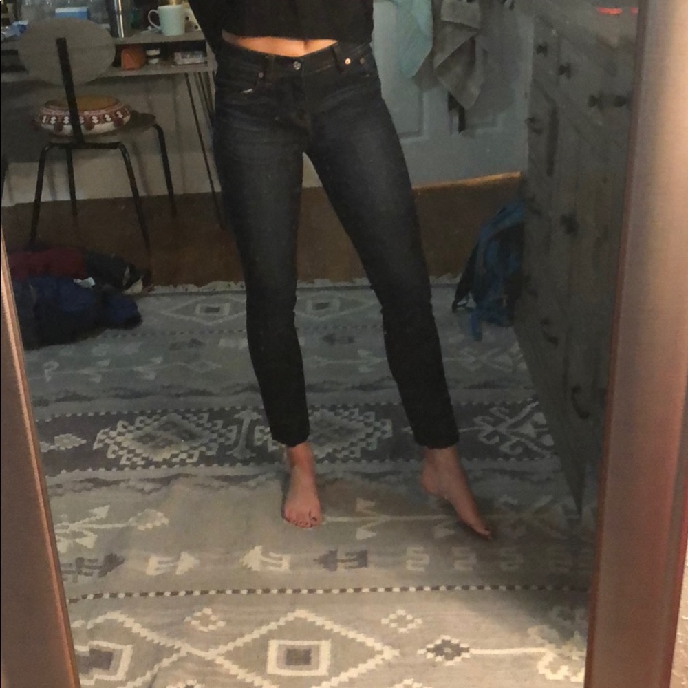 Cropped Madewell jeans- personally cut